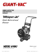 Giant-Vac Whisper-Jet 13KWJ Assembly Instructions Manual
