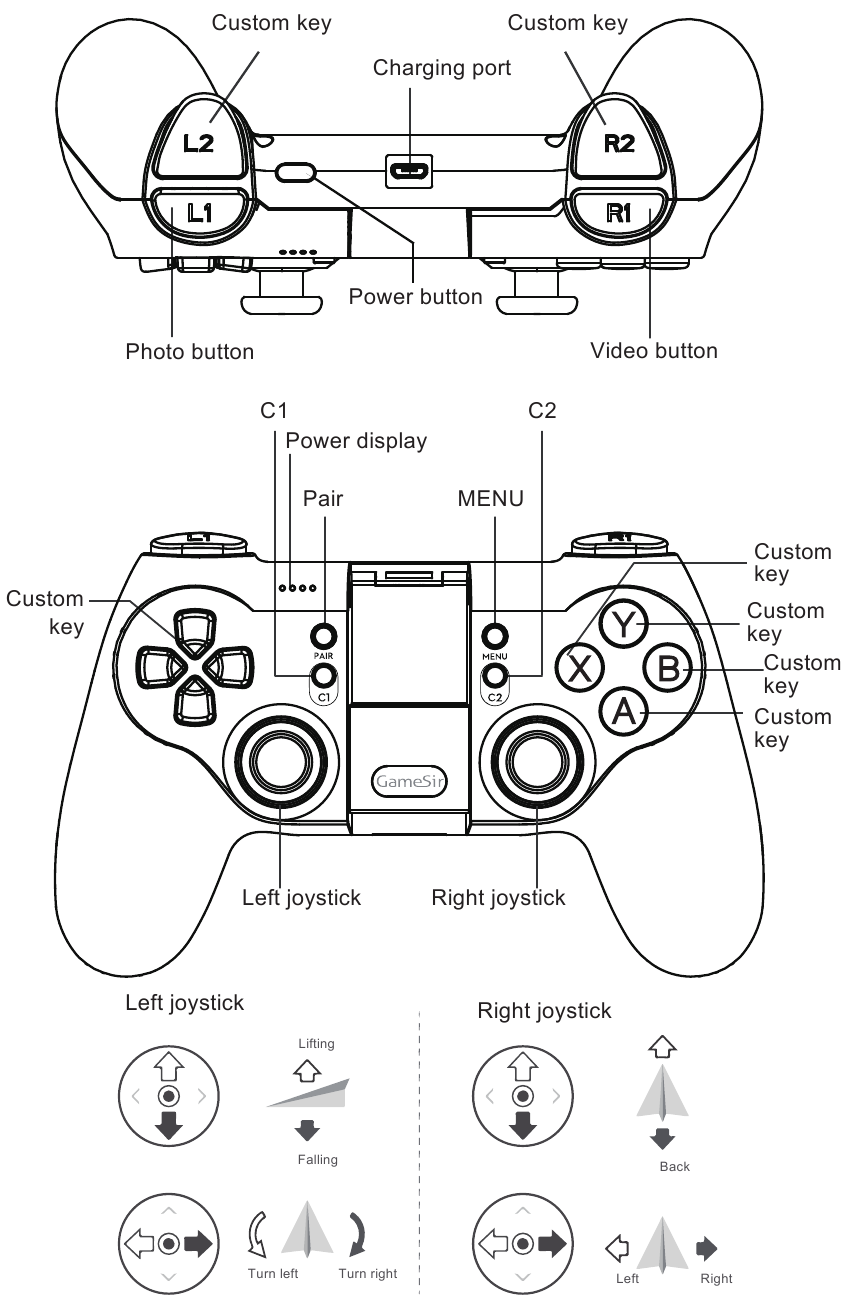 GameSir T1d Bluetooth Controller Manual ManualsLib