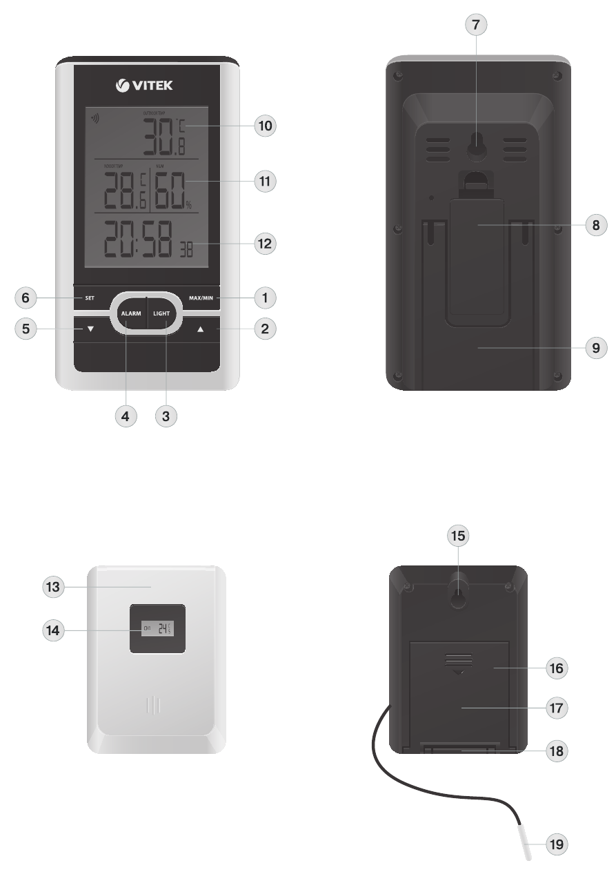 Vitek VT-3531 SR - Wireless Weather Station Manual | ManualsLib