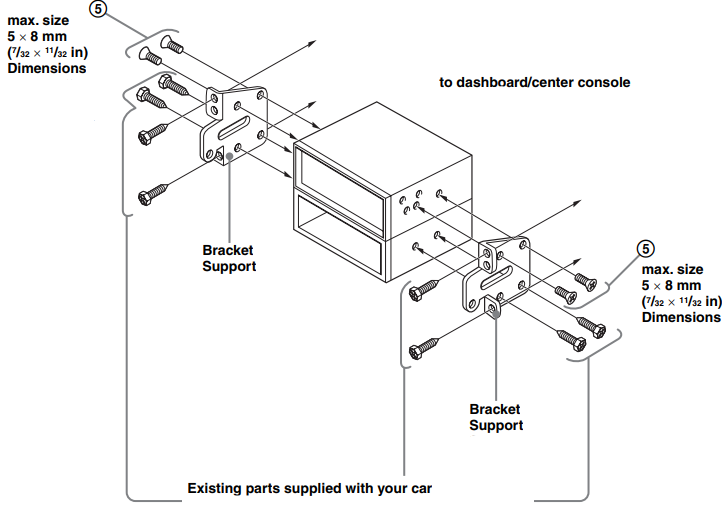 Mounting the unit in a Japanese car - TOYOTA