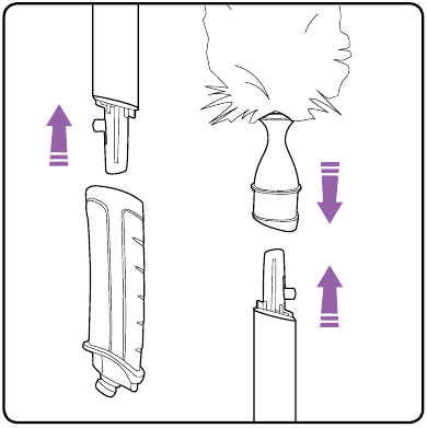 Removing telescopic handle and using duster - Step 2