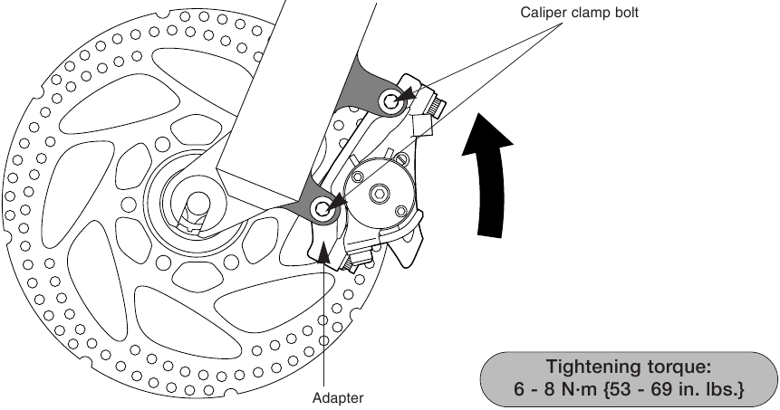 shimano disc brake tightening