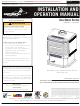 Wolf Steel CONTINENTAL FIREPLACES CDVS280-1NSB Installation And Operation Manual