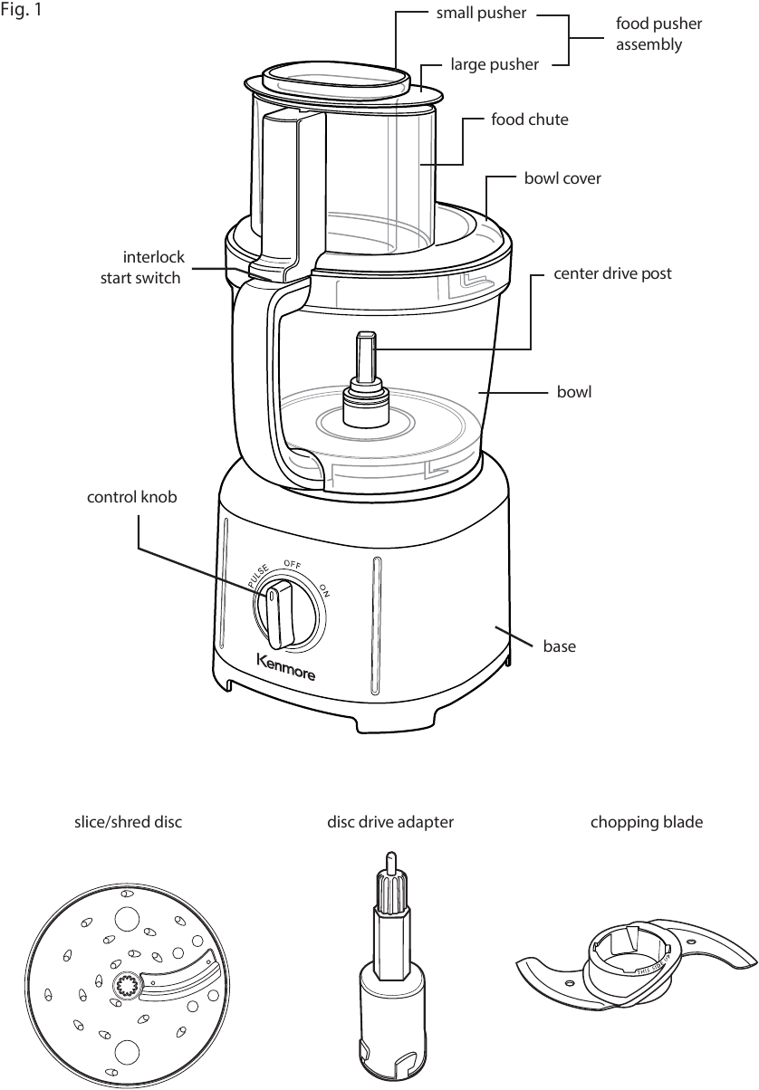 Kenmore KKFP11CB, KKFP11CR - 11-Cup Food Processor Manual | ManualsLib