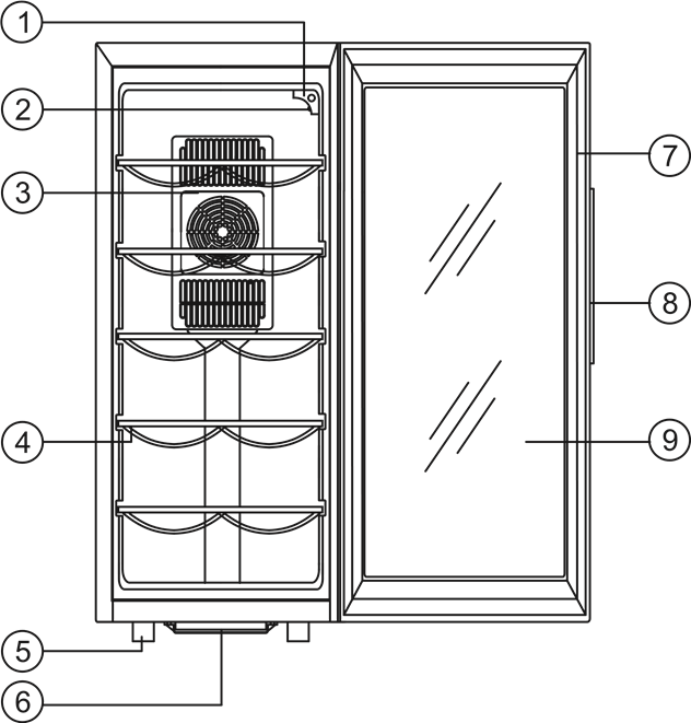 Koolatron WC12MG Slim Wine Cellar 12bottle Wine Cooler Manual