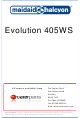 Maidaid Halcyon Evolution 405WS Installation & User Manual