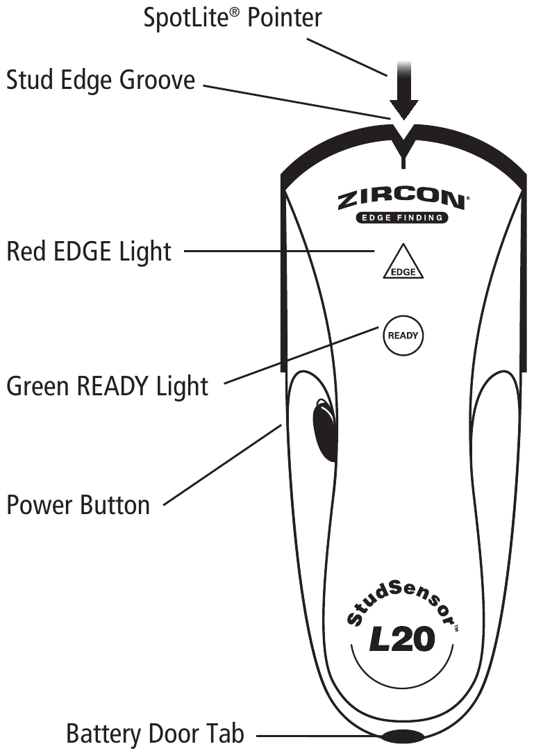 Zircon StudSensor L20 Stud Finder Manual ManualsLib
