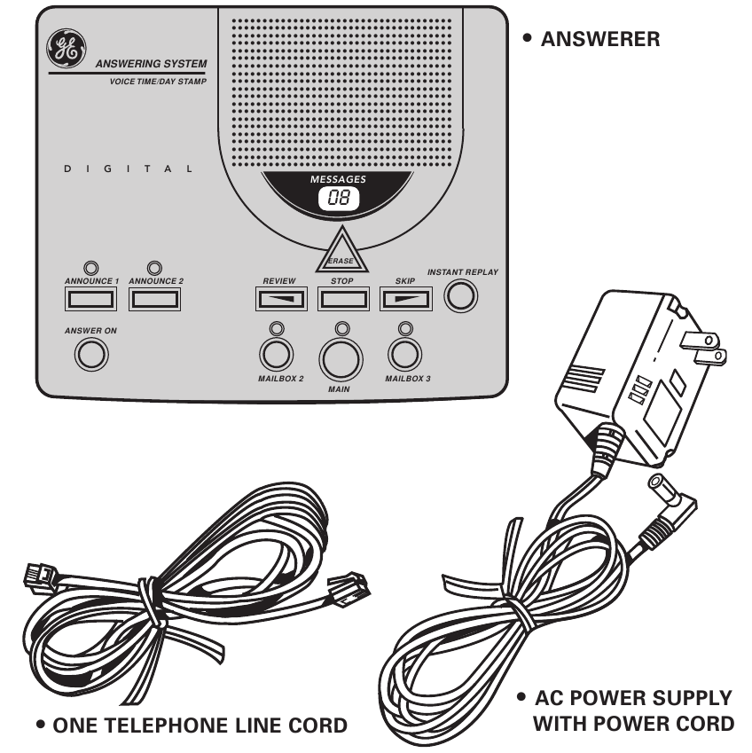 Répondeur Téléphonique Vintage GE 2-9810 – NOS (Neuf En Boîte)