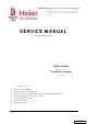 Haier TCF20 Service Manual