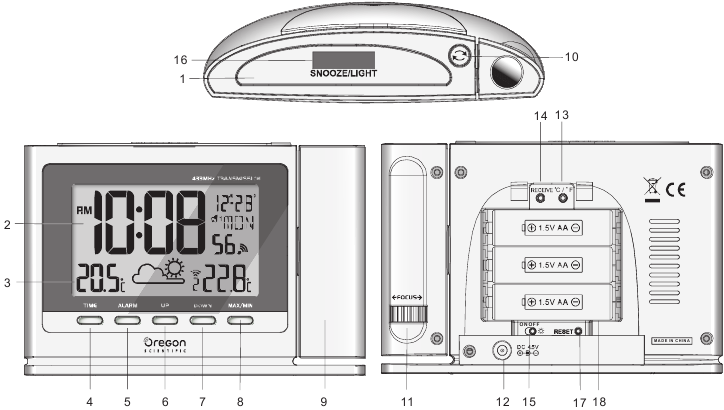 Oregon Scientific TW369 Weather Projection Clock