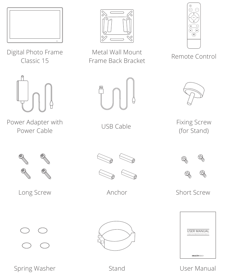Dragon Touch Classic 15 Digital Photo Frame Manual ManualsLib