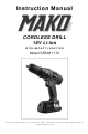MAKO TOOLS SROM 1172 Manual