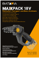 Batavia MAXXPACK 18V BT-NXS005 Operating Instructions Manual