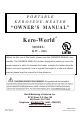 DuraHeat KW-24G Owner's Manual