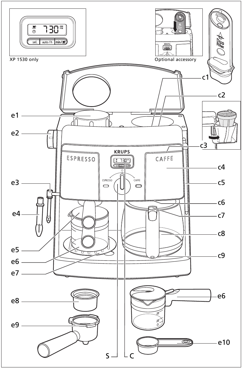 KRUPS XP1500/1530 Espresso Coffee Maker Manual ManualsLib