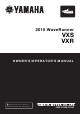 Yamaha WaveRunner VXS 2015 Owner's/Operator's Manual