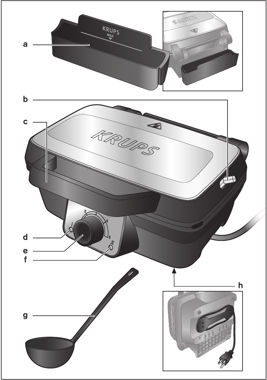 KRUPS WD6008 Waffle Maker Manual ManualsLib
