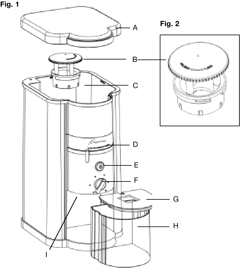 Capresso 580, 585 - Stainless Steel Burr Grinder Manual | ManualsLib