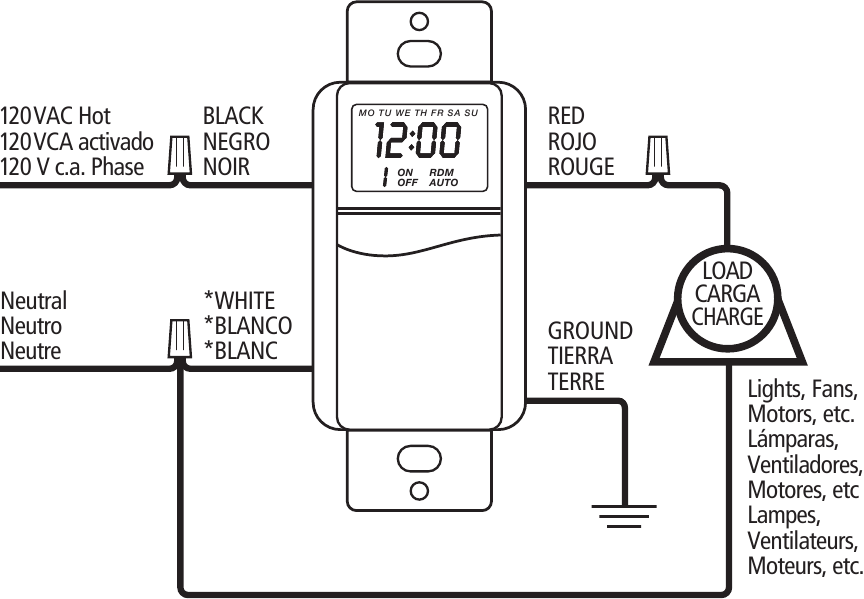 WESTEK TMDW30 Indoor Digital Wall Switch Timer Manual ManualsLib