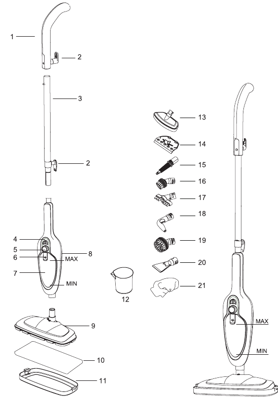 Secura EM516 Steam Mop Manual ManualsLib