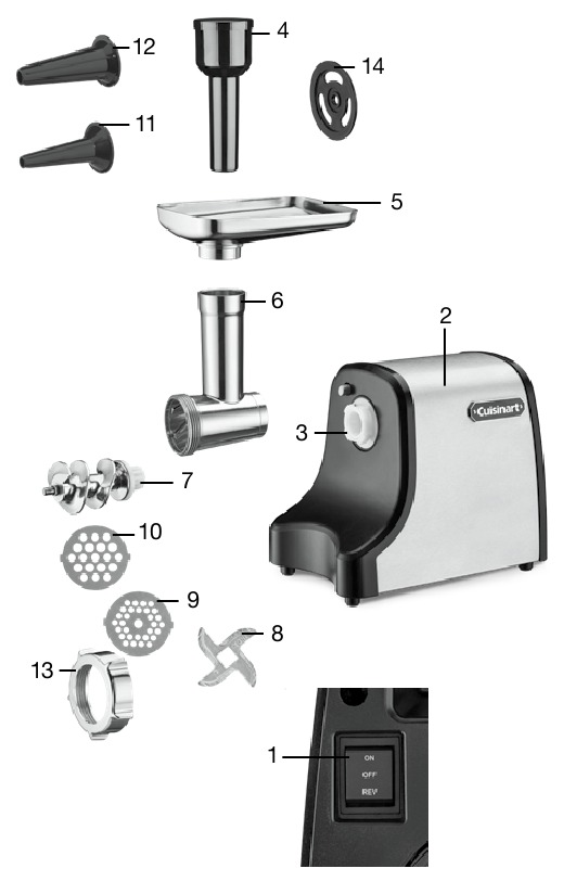 Cuisinart MG 100 Series Electric Meat Grinder Manual ManualsLib   Cuisinart Mg 100 Series Features 92bf6 