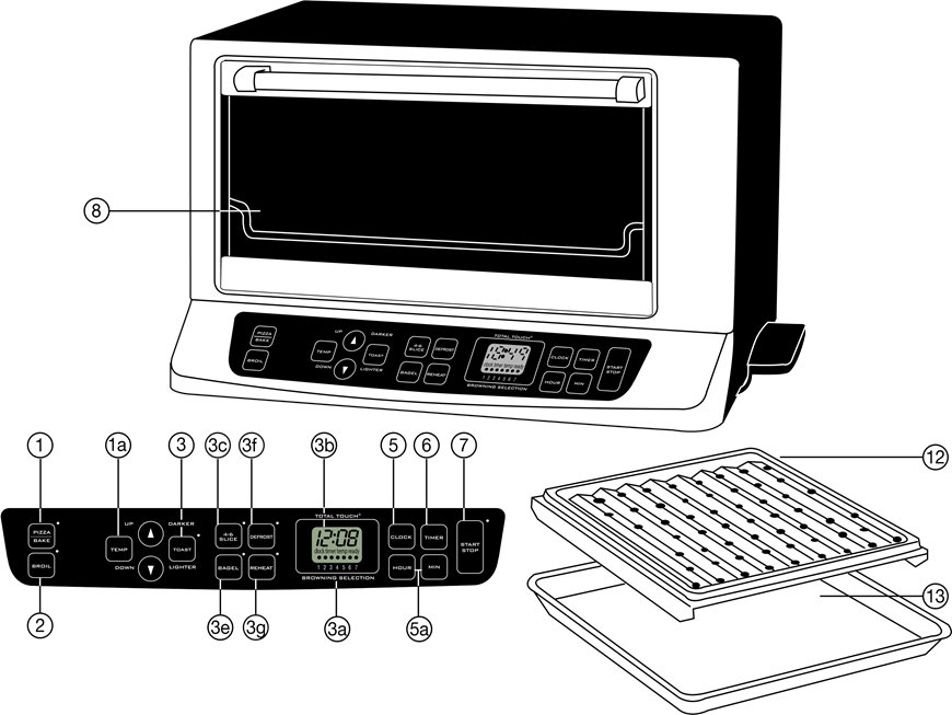 Cuisinart Exact Heat TOB155 Series Toaster Oven Broiler & Recipe