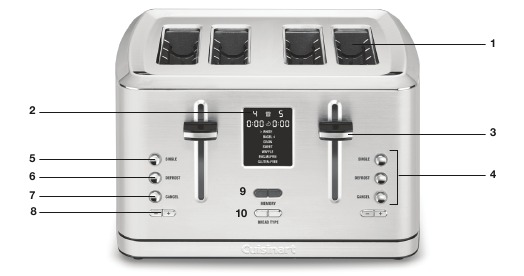 Cuisinart CPT-740 - 4-Slice Digital Toaster With MemorySet Manual | ManualsLib