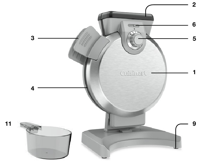 Cuisinart WAFV100 Vertical Waffle Maker Manual ManualsLib
