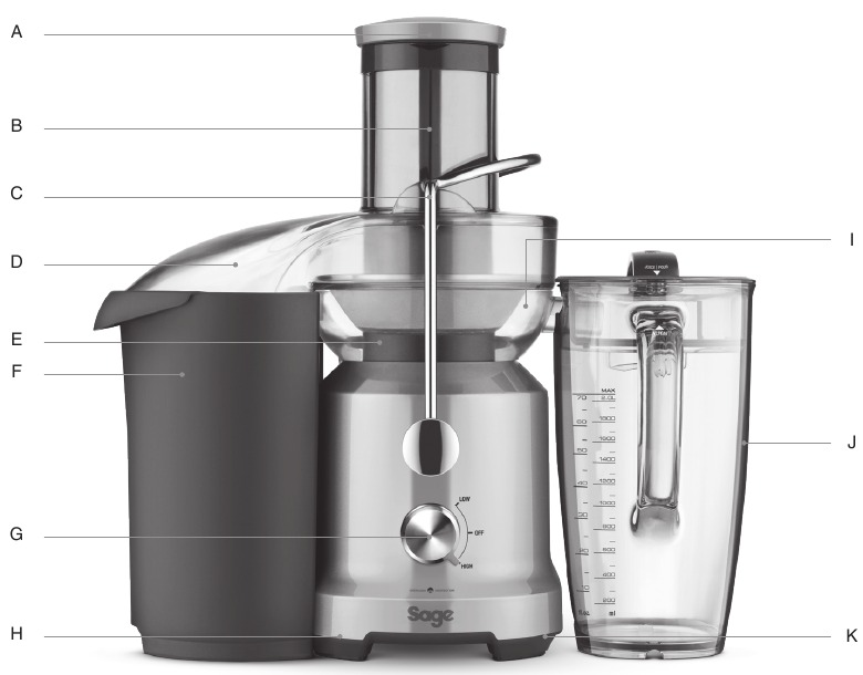 Sage the Nutri Juicer Cold BJE430 / SJE430 Juicer 1250W Manual