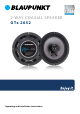 Blaupunkt SPEAKER GTx 2652 Operating And Installation Instructions