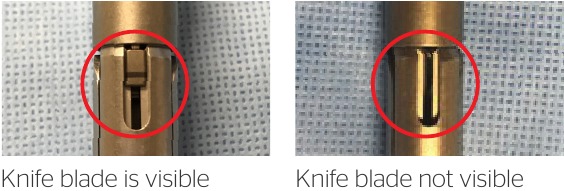 Knife blade indication