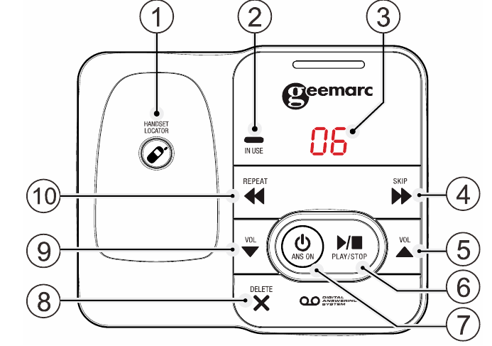 Geemarc Photodect 295 - Combiné de Téléphone Additionnel pour la Gamme