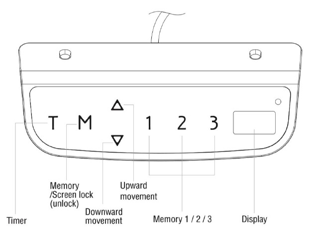 VIVO desk controller M button memory save sequence