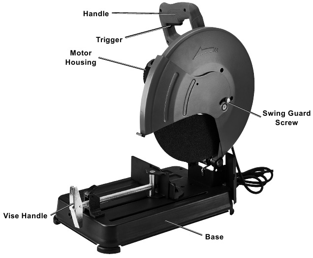 Bauer 20713E-B, 58091 - 14 in. Abrasive Cut-Off Saw Manual | ManualsLib