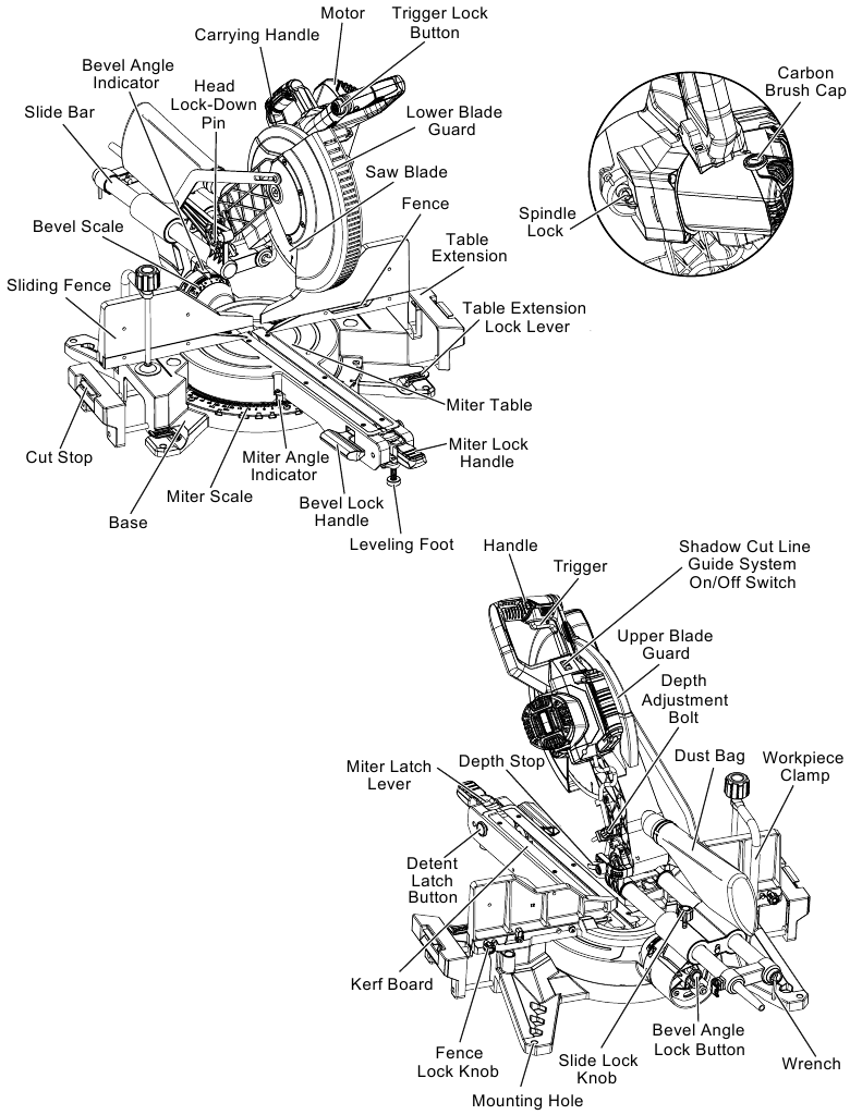 Bauer 19743E-B, 57179 - 10 in. Dual-Bevel Sliding Compound Miter Saw ...