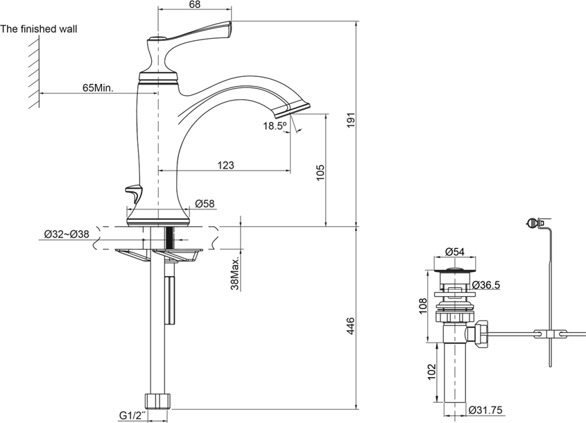 Kohler ELLISTON 72782T4 Single Handle Lavatory Faucet Installation