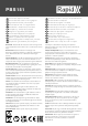 Rapid PRO PBS151 Operating Instructions Manual