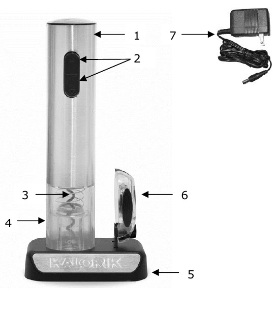Kalorik CKS 36812 Electric Wine Bottle Opener Manual ManualsLib