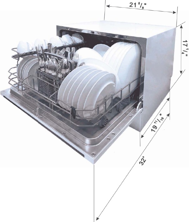 Comfee CDC22P2AWW, CDC22P1ABB Countertop Portable Dishwasher Manual