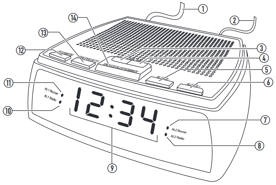 Tesco CR1701 AM/FM Clock Radio Manual ManualsLib