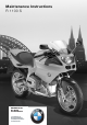 BMW R 1100 S Additional Installation, Operation And Maintenance Instructions