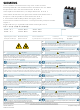 Siemens 3VA63 H Series Operating Instructions Manual