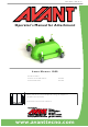 AVANT Lawn Mower 1000 Operator's Manual