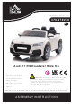Hocom Audi TT RS Roadster Ride On Assembly Instruction Manual