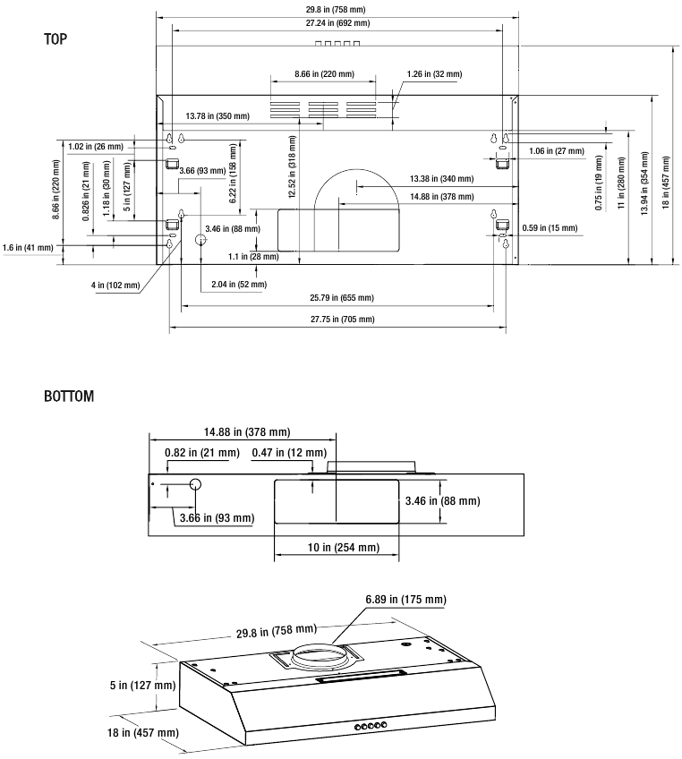 Vissani QR254S 30" Under Range Hood Manual ManualsLib