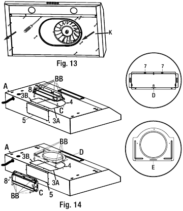 Vissani range online hood replacement parts