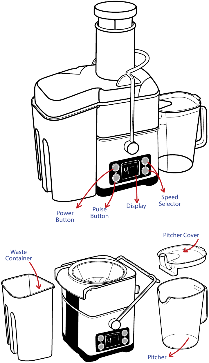 Gourmia GJ1350 Whole Fruit Extraction Juicer Manual ManualsLib