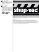 Shop-Vac 991 Series User Manual