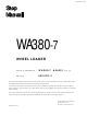 Komatsu WA380-7 Shop Manual