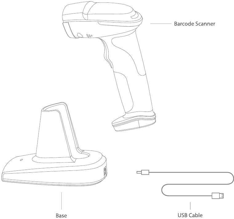 Inateck BCST54 2D Wireless Bluetooth Barcode Scanner with Smart Base